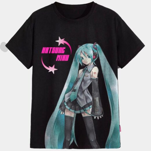 Футболка PrintBro чоловіча Vocaloid "Hatsune Miku" Хацуне Міку PG09077 Чорний
