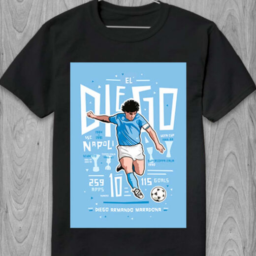Футболка PrintBro Diego Maradona PG03103 Чорна