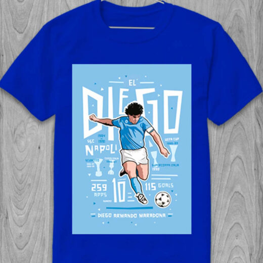 Футболка PrintBro Diego Maradona PG03103 Синя