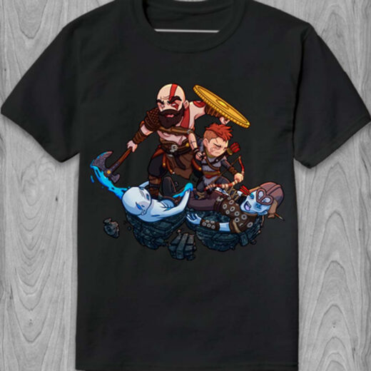 Футболка PrintBro God of War Ragnarok with Kratos and Atreus PG05634 Чорний