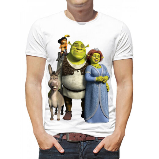 Футболка PrintBro чоловіча Shrek: Шрек і друзі PG00055 Білий