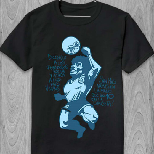Футболка PrintBro Diego Maradona PG03101 Чорна
