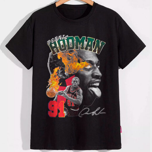 Футболка PrintBro Dennis Rodman 91 PG07600 Чорний