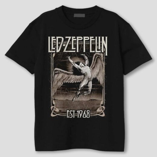 Футболка PrintBro чоловіча Led Zeppelin Faded Falling PG00152 Чорний