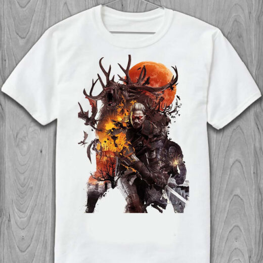 Футболка PrintBro The Witcher Monsters PG05856 Білий