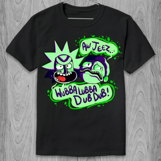 Футболка PrintBro Рік і Морті WUBBA LUBBA DUB DUB PG065887 Чорний