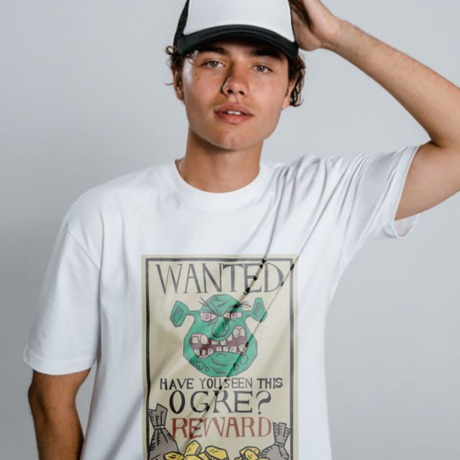 Футболка PrintBro Wanted ogre? reward - Shrek PG04727 Білий