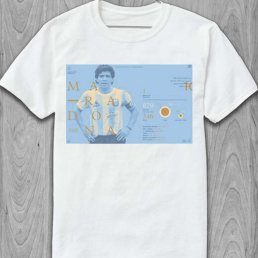 Футболка PrintBro Diego Maradona PG03102 Біла