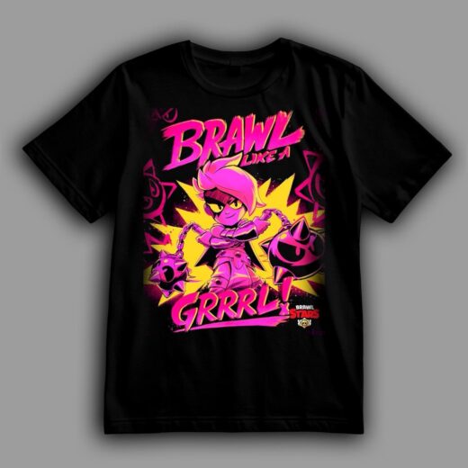 Футболка PrintBro Brawl Stars. Lumi. Brawl like a grrrl! PG11211