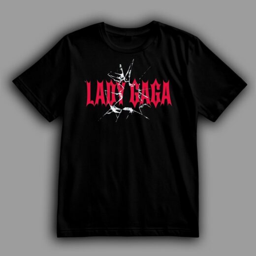 Футболка PrintBro Lady Gaga логотип з битим склом