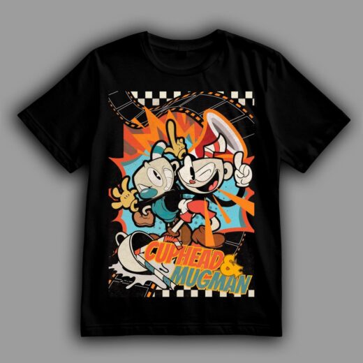 Футболка PrintBro Cuphead. Cuphead and Mugman PG11214