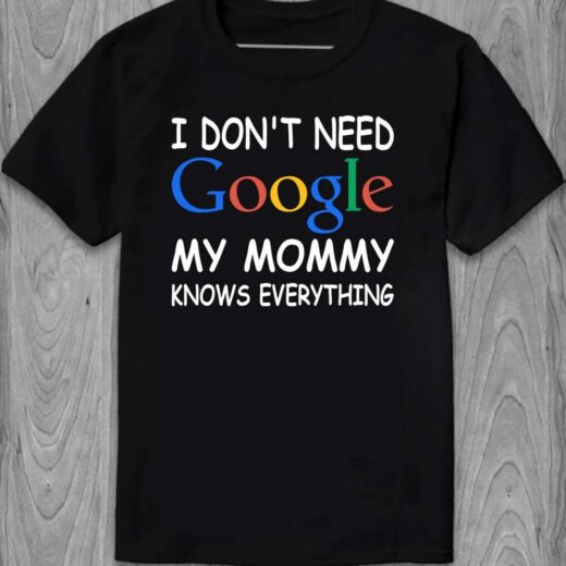 Футболка PrintBro "I don`t need Google My mommy knows everything" PG065999 Чорний
