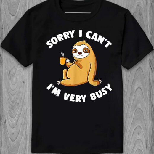 Футболка PrintBro "Sorry I can`t I`m very busy" PG06584 Чорний