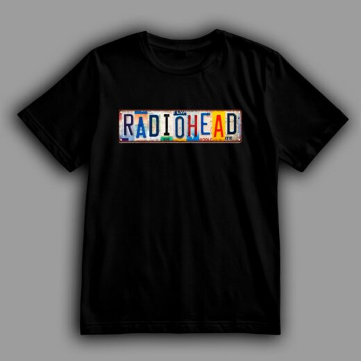 Футболка PrintBro Radiohead назва групи у стилі автомобільних номерів