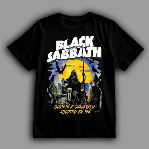 Футболка PrintBro Black Sabbath Породжений на цвинтарі, усиновлений гріхом PG09565