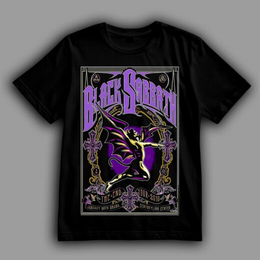 Футболка PrintBro Black Sabbath постер The End PG09569