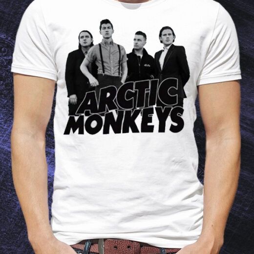 Футболка PrintBro чоловіча "Arctic Monkeys" ч.б. фото PG01030