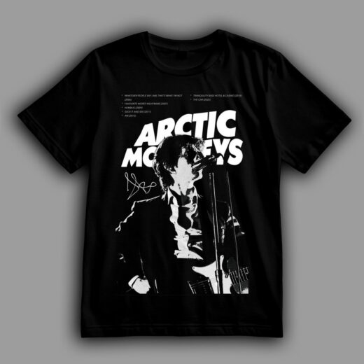 Футболка PrintBro Arctic Monkeys Алекс Тернер (Alex Turner) у чорно-білому стилі PG09537