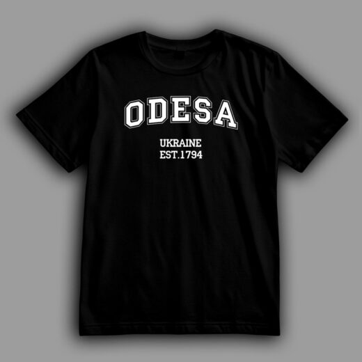 Футболка PrintBro Odesa Ukraine est.1794 PG09283 goodreclama Чорний