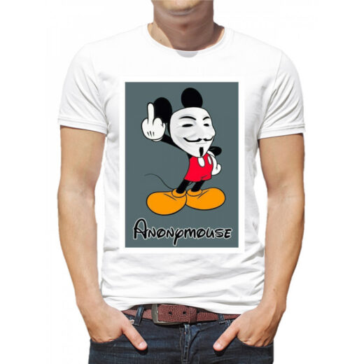 Футболка PrintBro чоловіча "Міккі Маус Anonymouse" PG00176 Білий