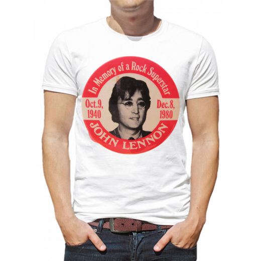 Чоловіча футболка PrintBro Джон Леннон - John Lennon PG00806 Білий