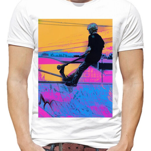 Футболка PrintBro чоловіча Scooter-riding Posters PG00578 goodreclama Білий