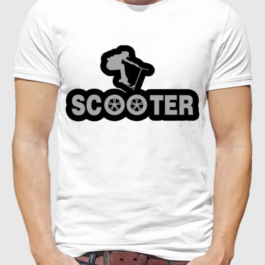 Футболка PrintBro чоловіча Scooter (підрізка флок-флекс) PG00506 Білий