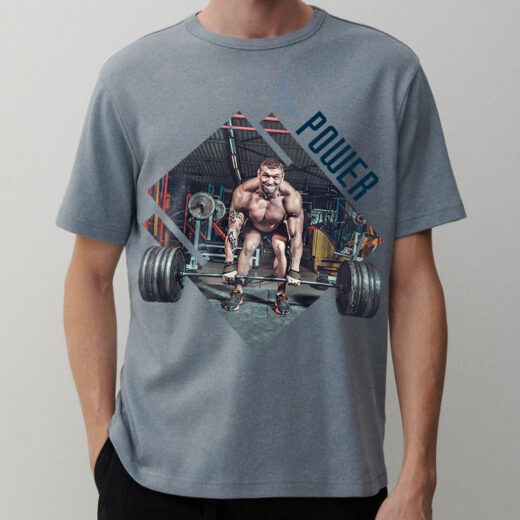 Футболка PrintBro Power - Бодібілдер PG03351 goodreclama Сірий
