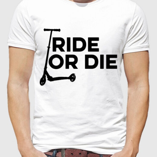 Футболка PrintBro чоловіча Ride or die (самокат) PG00514 goodreclama Білий