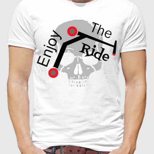 Чоловіча футболка PrintBro Enjoy the ride (перегорнутий самокат) PG00530 goodreclama Білий