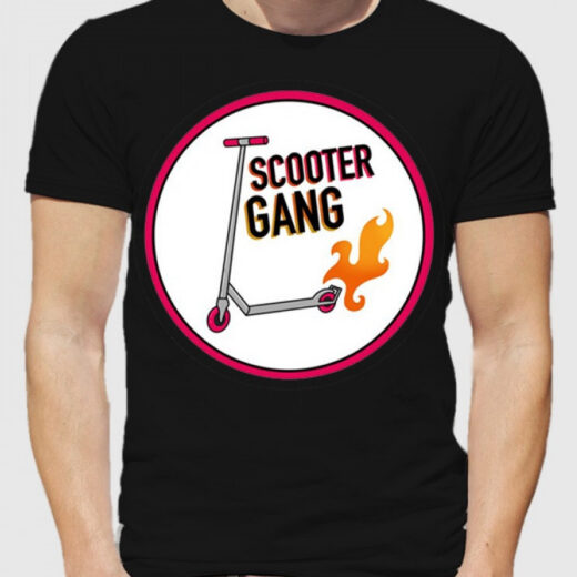 Чоловіча футболка PrintBro Scooter gang (палаючий самокат) PG00520 goodreclama Чорний