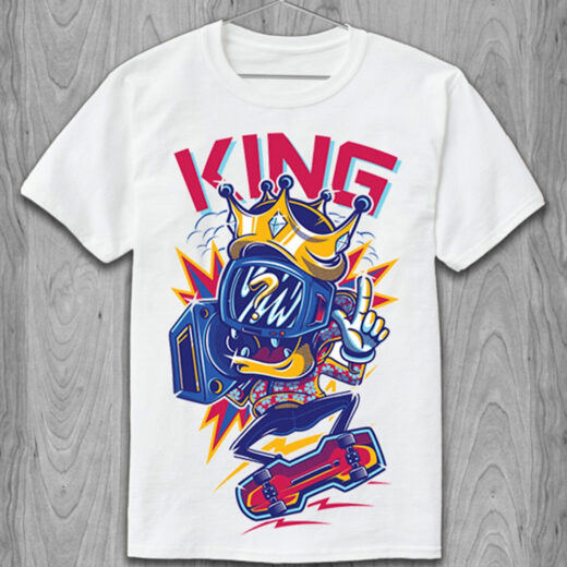 Футболка PrintBro King на скейтборді PG065871 Білий