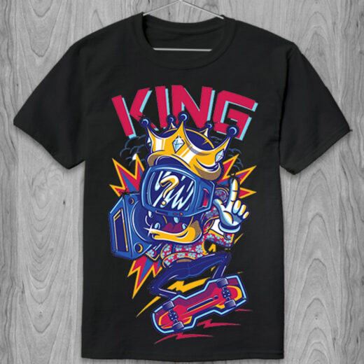 Футболка PrintBro King на скейтборді PG065871 Чорний