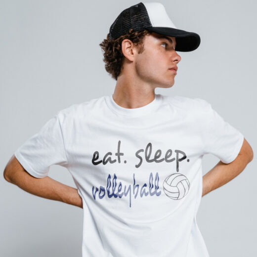 Футболка PrintBro Eat sleep volleyball PG03397 Білий
