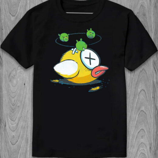 Футболка PrintBro Flappy Bird Vs Angry Bird PG05740 Чорний