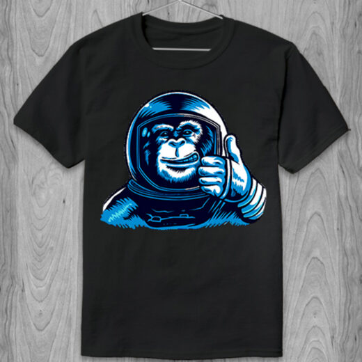 Футболка PrintBro Astromonkey PG065899 Чорний