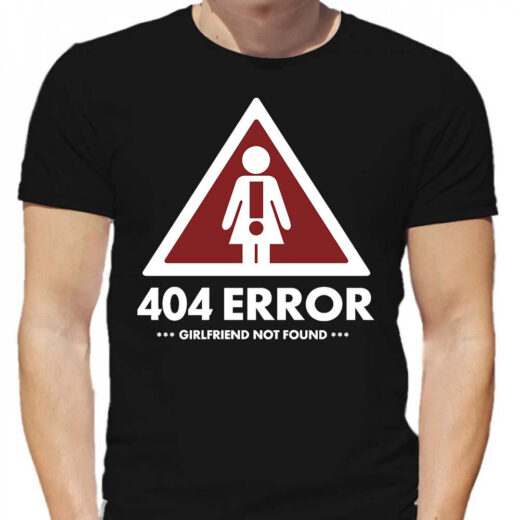 Чоловіча та жіноча футболка PrintBro 404 Error PG05557 goodreclama Чорний