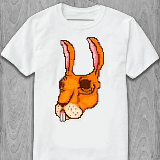 Футболка PrintBro Hotline Miami Маска Греймана PG065732 Білий