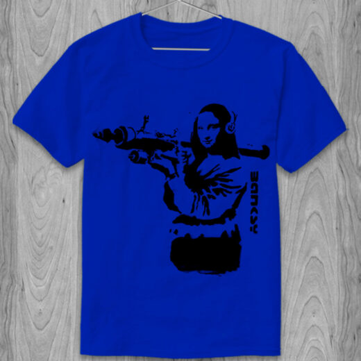 Футболка PrintBro Mona Lisa with a gun PG065885 goodreclama Синій