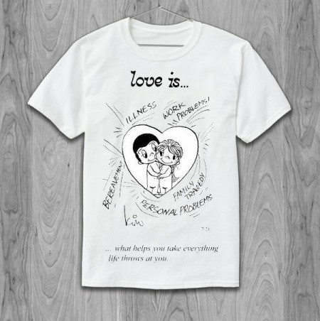 Футболка PrintBro Love is... what helps you take everything life throws at you PG05073 goodreclama Білий