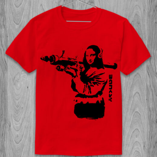 Футболка PrintBro Mona Lisa with a gun PG065885 goodreclama Червоний