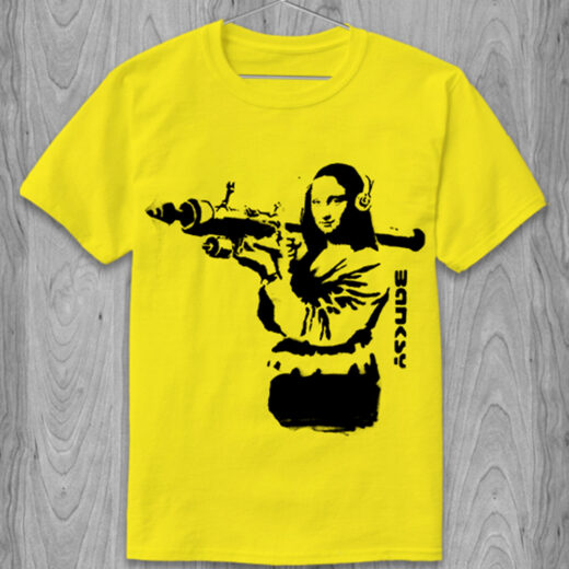 Футболка PrintBro Mona Lisa with a gun PG065885 goodreclama Жовтий