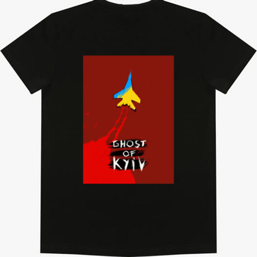 Футболка PrintBro Ghost of Kyiv - Привид Києва PG04510 Чорний