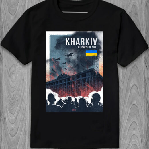 Футболка PrintBro Kharkiv we pray for you PG01788 Чорний