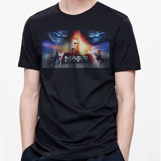 Футболка PrintBro Mass Effect Капітан Шепард PG065744 Чорний