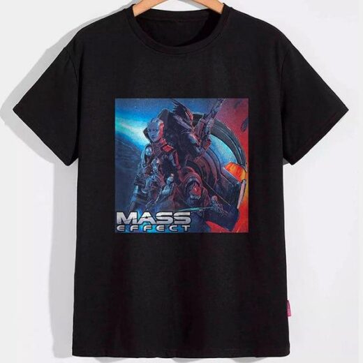 Футболка PrintBro Mass Effect: Ліара і Легіон готові до бою PG07187 Чорний