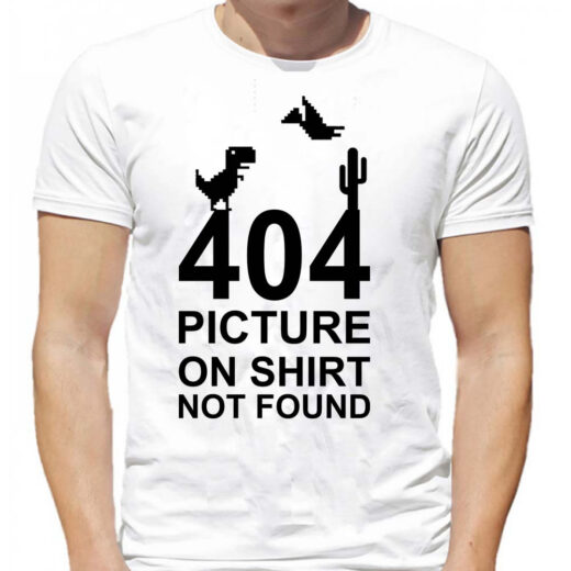 Футболка PrintBro 404 pic0 on shirt not found PG05568 goodreclama Білий