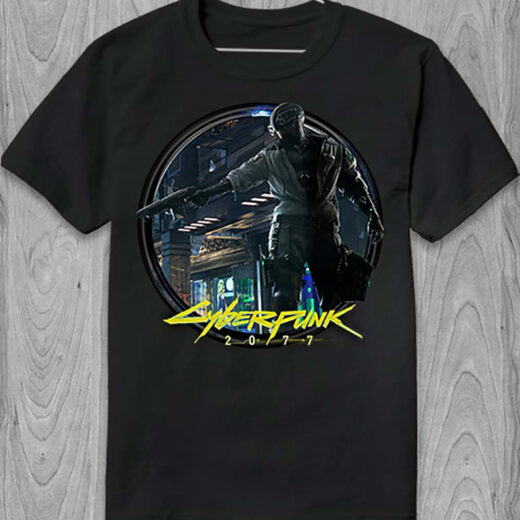 Футболка PrintBro Cyberpunk 2077 PG05641 Чорний