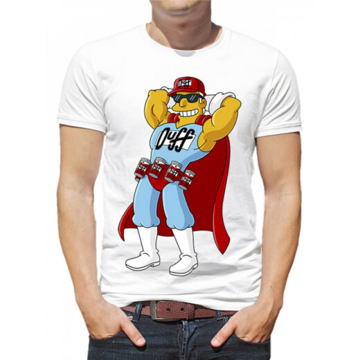 Чоловіча футболка PrintBro "Сімпсони Duff man" PG00137 Білий