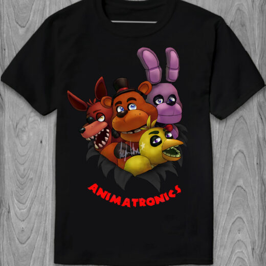 Футболка PrintBro П'ять ночей з Фредді Animatronics PG04244 Чорний